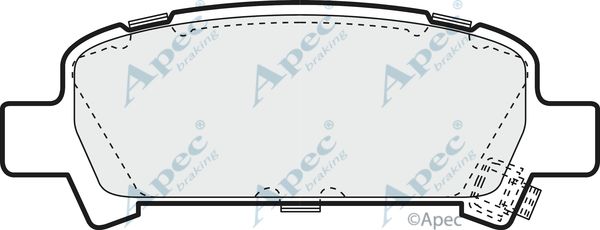 APEC BRAKING Комплект тормозных колодок, дисковый тормоз PAD1143